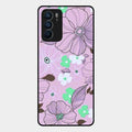 Peach Flower Glass Phone Cover for Oppo Reno 6 5G