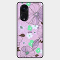 Peach Flower Glass Phone Cover for Oppo Reno 8T 5G