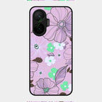 Peach Flower Glass Phone Cover for Poco F7 5G