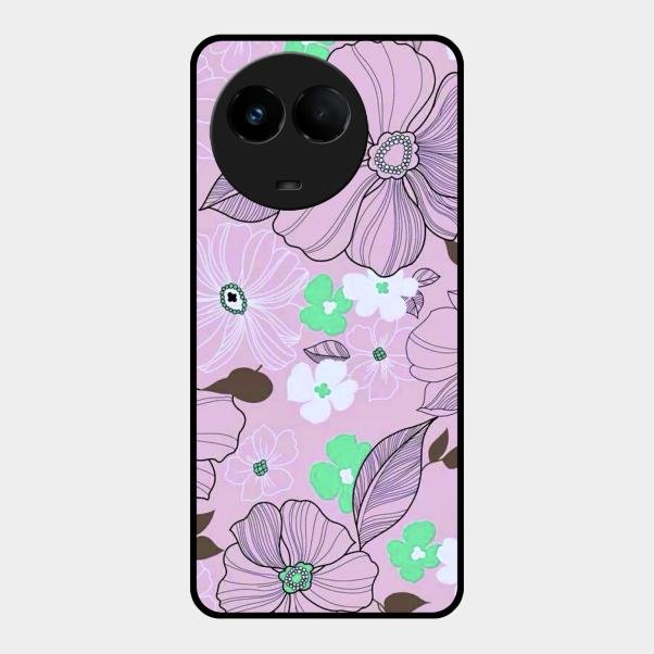 Peach Flower Glass Phone Cover for Realme 11 5G