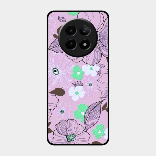 Peach Flower Glass Phone Cover for Realme 12X 5G