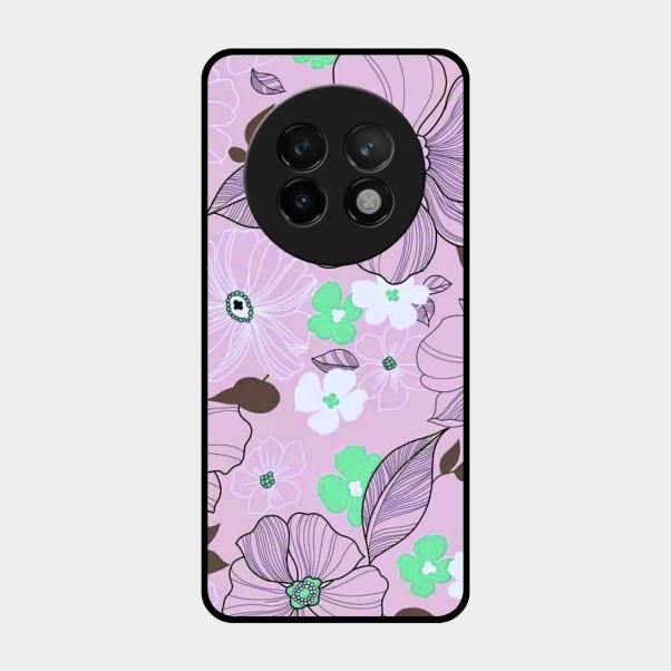 Peach Flower Glass Phone Cover for Realme 13 Plus 5G