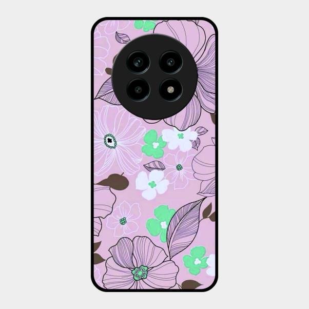 Peach Flower Glass Phone Cover for Realme 13 Pro Plus 5G