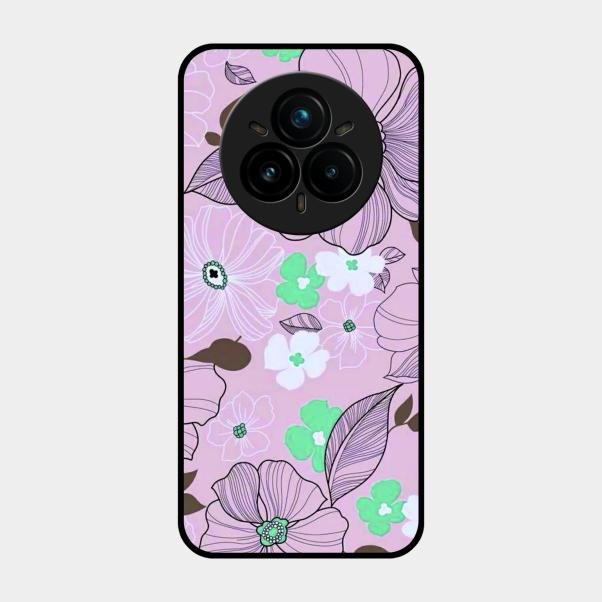 Peach Flower Glass Phone Cover for Realme 14 Pro 5G