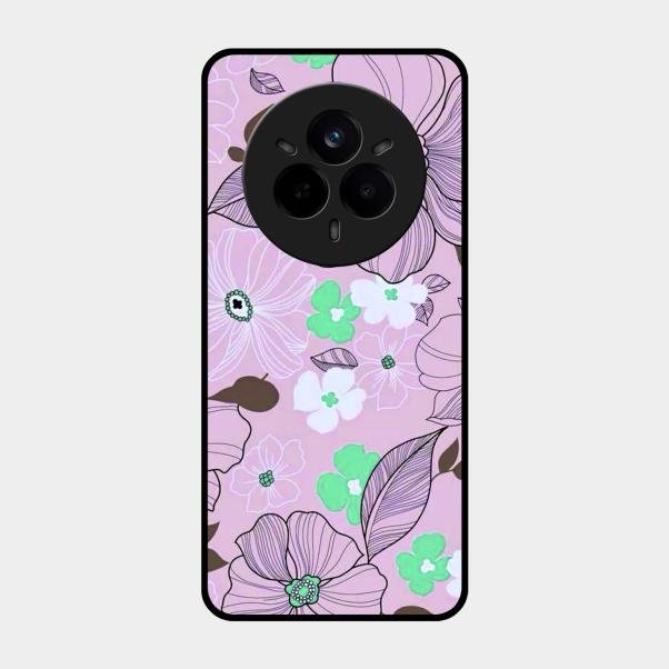 Peach Flower Glass Phone Cover for Realme 14 Pro Plus 5G