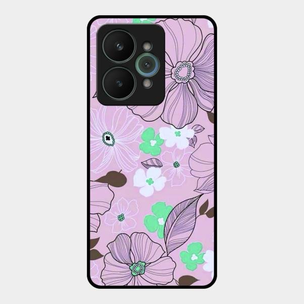 Peach Flower Glass Phone Cover for Realme 15 5G