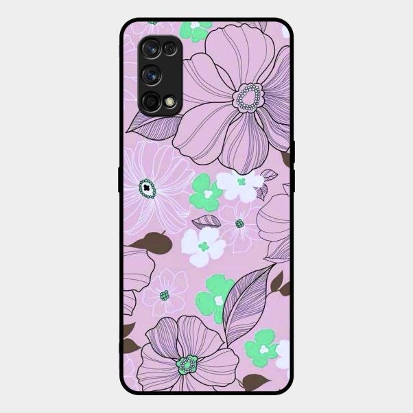 Peach Flower Glass Phone Cover for Realme 7 Pro