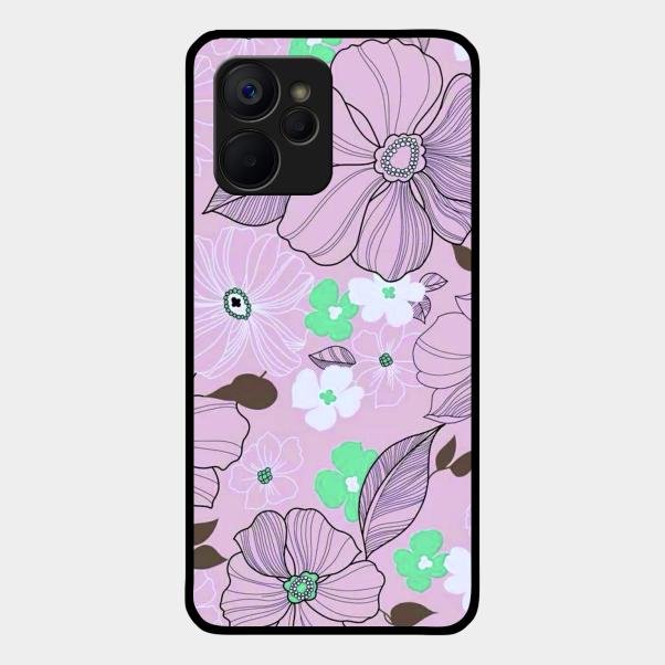 Peach Flower Glass Phone Cover for Realme 9I 5G