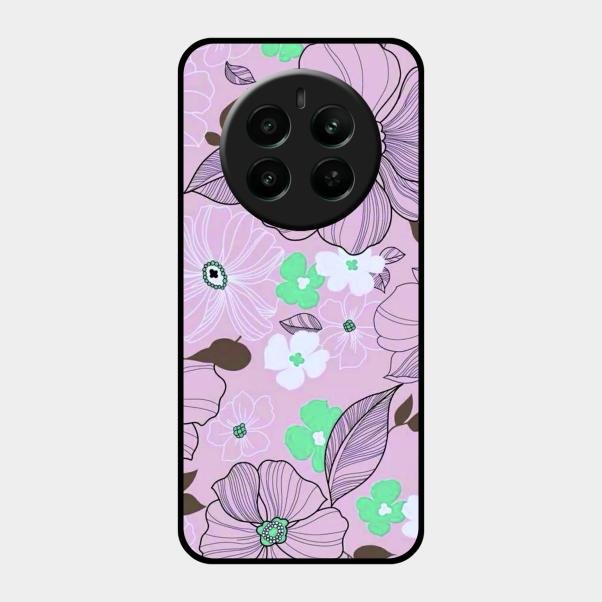 Peach Flower Glass Phone Cover for Realme P1 5G