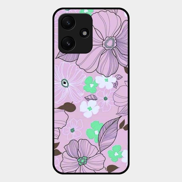 Peach Flower Glass Phone Cover for Redmi 12 5G