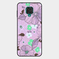 Peach Flower Glass Phone Cover for Redmi Note 10 Lite