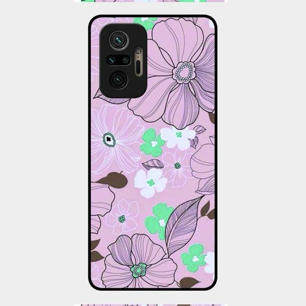 Peach Flower Glass Phone Cover for Redmi Note 10 Pro Max