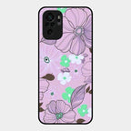 Peach Flower Glass Phone Cover for Redmi Note 10