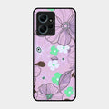 Peach Flower Glass Phone Cover for Redmi Note 12 4G