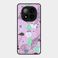 Peach Flower Glass Phone Cover for Redmi Note 14 Pro Plus 5G