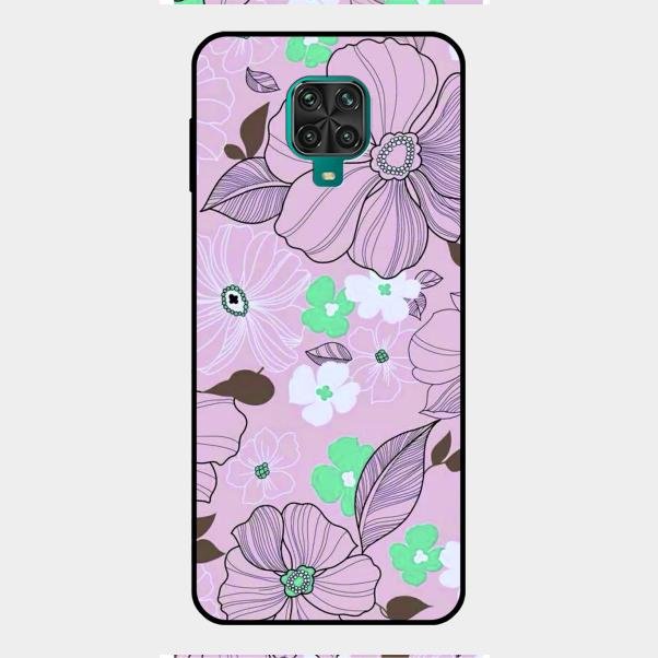 Peach Flower Glass Phone Cover for Redmi Note 9 Pro