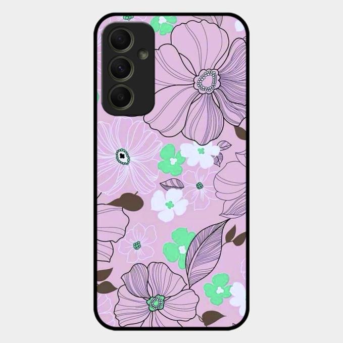 Peach Flower Glass Phone Cover for Samsung Galaxy A34 5G