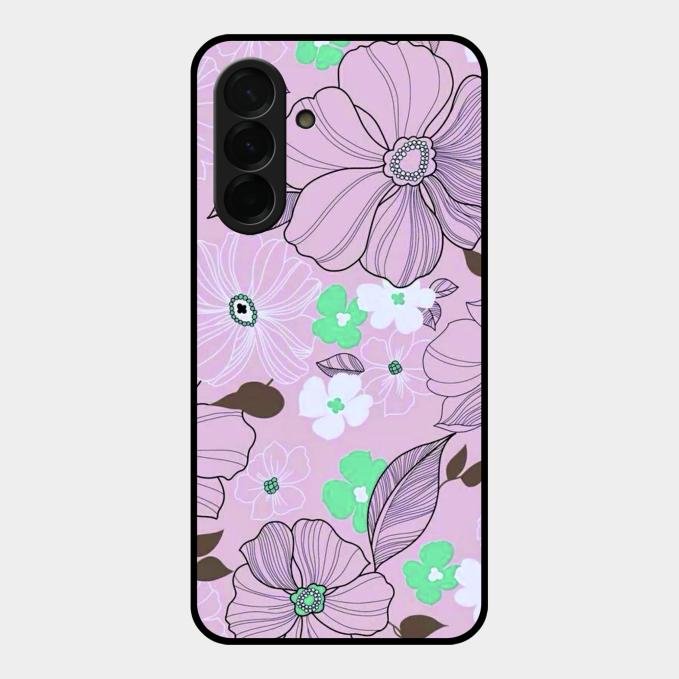 Peach Flower Glass Phone Cover for Samsung Galaxy A36 5G