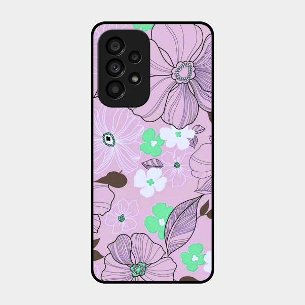 Peach Flower Glass Phone Cover for Samsung Galaxy A53 5G