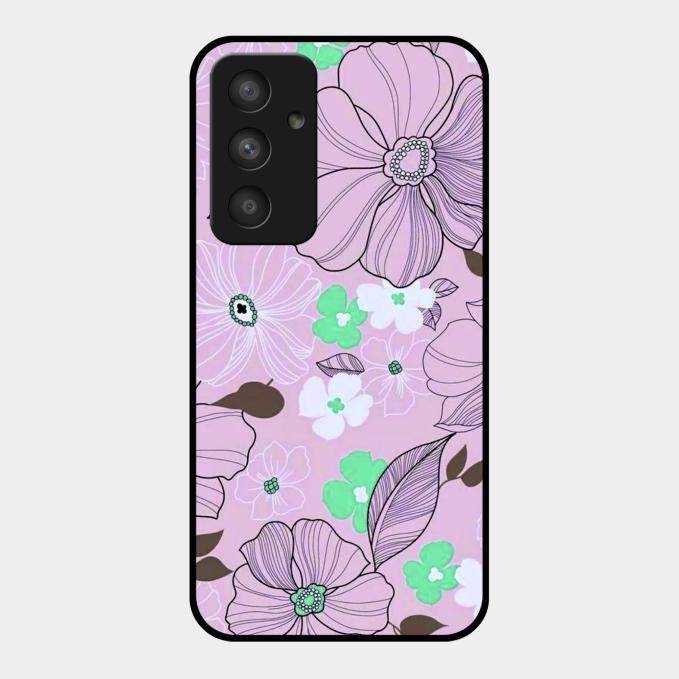 Peach Flower Glass Phone Cover for Samsung Galaxy A54 5G