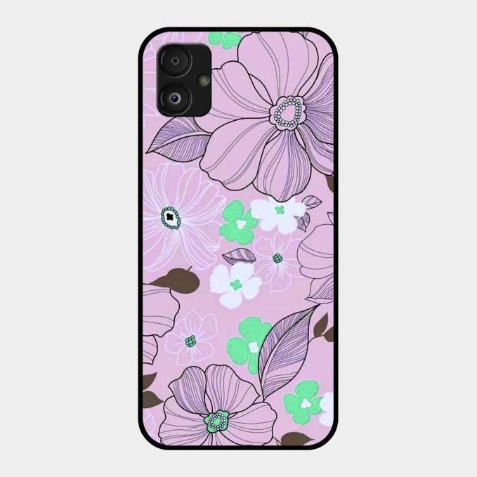 Peach Flower Glass Phone Cover for Samsung Galaxy F14 5G