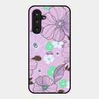 Peach Flower Glass Phone Cover for Samsung Galaxy F36 5G