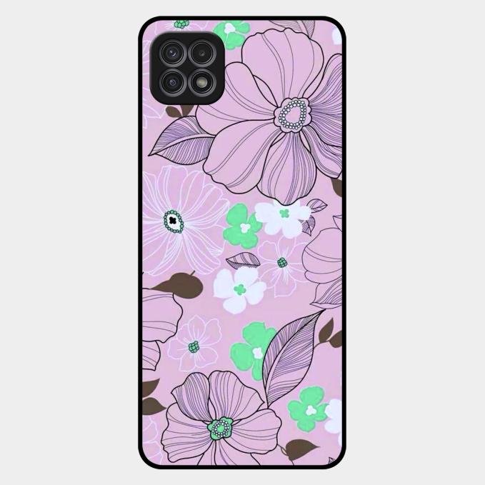 Peach Flower Glass Phone Cover for Samsung Galaxy F42 5G