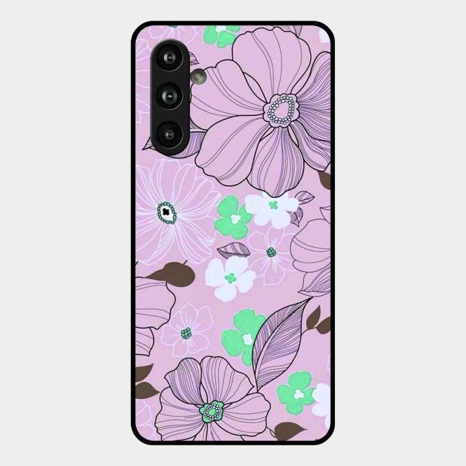 Peach Flower Glass Phone Cover for Samsung Galaxy F54 5G