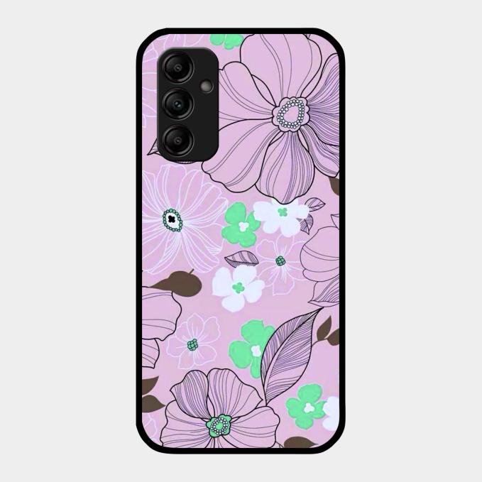 Peach Flower Glass Phone Cover for Samsung Galaxy M14 5G