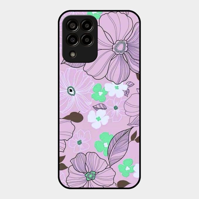 Peach Flower Glass Phone Cover for Samsung Galaxy M33 5G