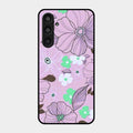 Peach Flower Glass Phone Cover for Samsung Galaxy M35 5G