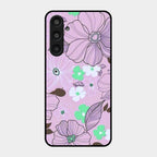 Peach Flower Glass Phone Cover for Samsung Galaxy M35 5G