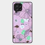 Peach Flower Glass Phone Cover for Samsung Galaxy M53 5G