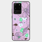 Peach Flower Glass Phone Cover for Samsung Galaxy S20 Ultra
