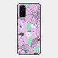 Peach Flower Glass Phone Cover for Samsung Galaxy S20