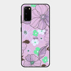 Peach Flower Glass Phone Cover for Samsung Galaxy S20