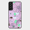 Peach Flower Glass Phone Cover for Samsung Galaxy S21 Fe 5G