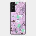 Peach Flower Glass Phone Cover for Samsung Galaxy S21 Plus