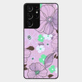 Peach Flower Glass Phone Cover for Samsung Galaxy S21 Ultra