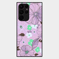 Peach Flower Glass Phone Cover for Samsung Galaxy S22 Ultra 5G