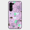Peach Flower Glass Phone Cover for Samsung Galaxy S23 Plus 5G