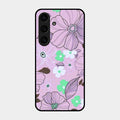 Peach Flower Glass Phone Cover for Samsung Galaxy S24 Fe 5G