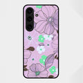 Peach Flower Glass Phone Cover for Samsung Galaxy S25 FE 5G