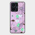 Peach Flower Glass Phone Cover for Vivo T1 44W 4G