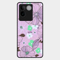 Peach Flower Glass Phone Cover for Vivo T2 Pro 5G