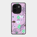 Peach Flower Glass Phone Cover for Vivo T3 Pro 5G