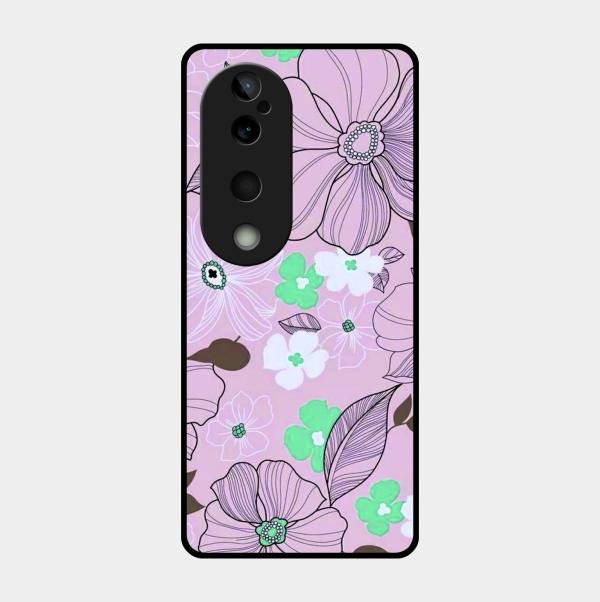 Peach Flower Glass Phone Cover for Vivo T3 Ultra