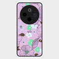 Peach Flower Glass Phone Cover for Vivo T4 5G