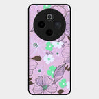 Peach Flower Glass Phone Cover for Vivo T4 5G