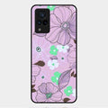 Peach Flower Glass Phone Cover for Vivo V21 5G
